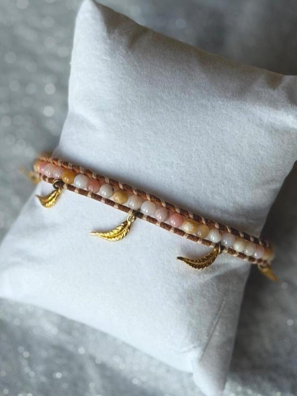 RARE, NEW Chan Luu Earthy Tonal Pink Beaded Wrap Bracelet